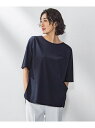 バックサテンカットソー≪洗濯機で洗える≫ la.f... ラ・エフ トップス カットソー・Tシャツ ネイビー ホワイト ブラック【送料無料】[Rakuten F...
