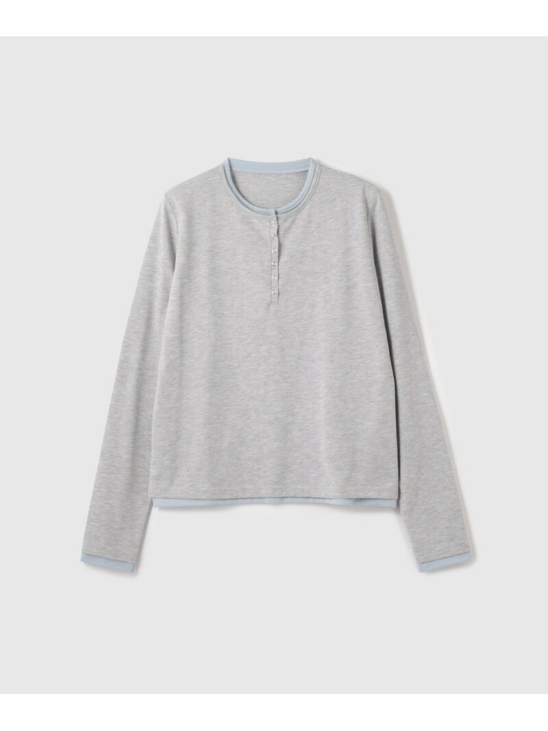 ヘンリーネックレイヤードTシャツ VICKY ビッキー トップス カットソー・Tシャツ ホワイト ブラック【送料無料】[Rakuten Fashion]