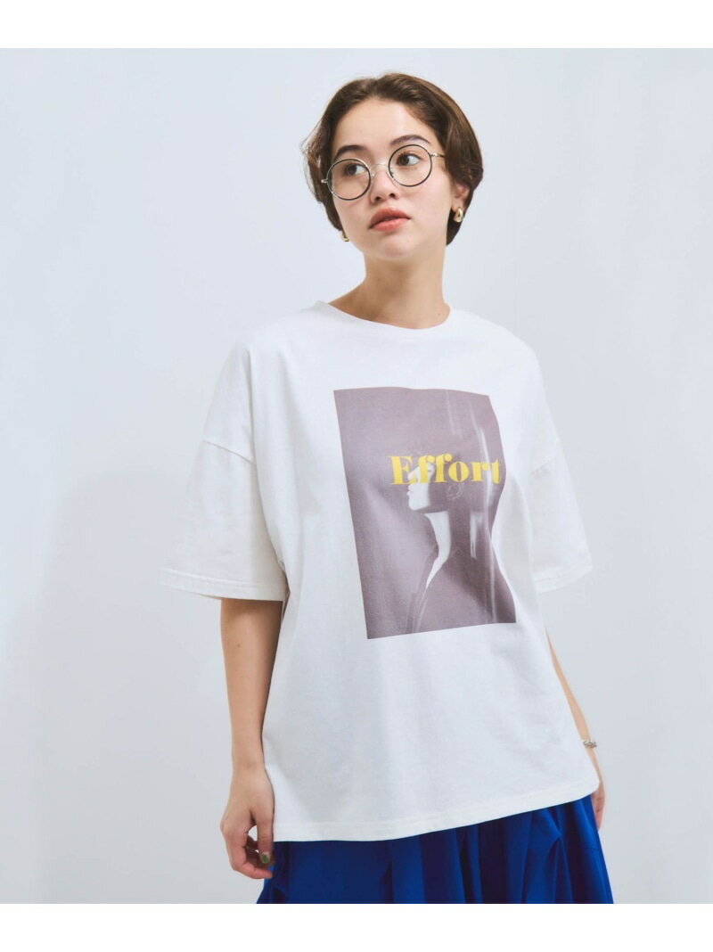Rakuten - 【SALE／50%OFF】配色フォトプリントTシャツ≪手洗い可能≫ VICKY ビッキー トップス カットソー・Tシャツ ホワイト【RBA_E】[Rakuten Fashion]