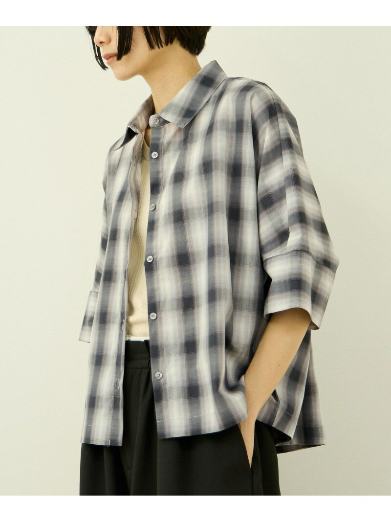 【SALE／10%OFF】ブロードチェックシャツ VICKY ビッキー トップス シャツ・ブラウス ブラック ブルー【RBA_E】【送料無料】[Rakuten Fashion]