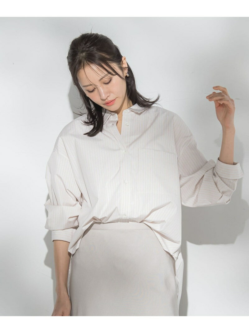 【SALE／30%OFF】コットンポプリン2WAYストライプシャツ LAUTREAMONT ロートレアモン トップス シャツ・ブラウス ピンク ベージュ ブルー グリーン【RBA_E】【送料無料】[Rakuten Fashion]