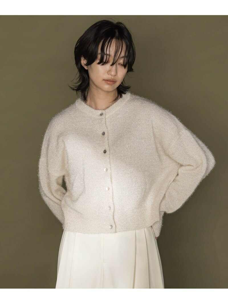 【SALE／50%OFF】ラメシャギーニットカーディガン≪手洗い可能≫ MAYSON GREY メイソングレイ トップス カーディガン グレー ホワイト ピンク【RBA_E】【送料無料】[Rakuten Fashion]