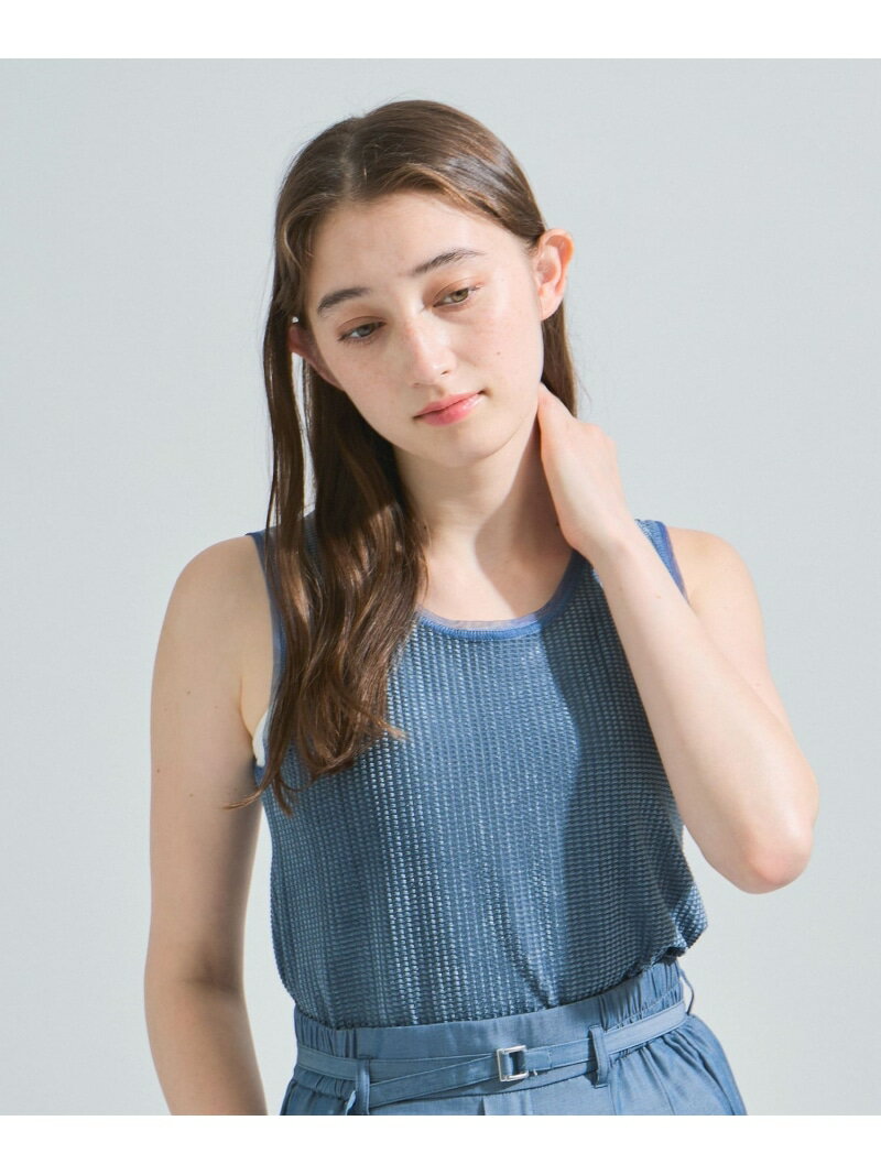 ミニドビーベロアタンクトップ≪手洗い可能≫ ketty ケティ トップス カットソー・Tシャツ ブルー ホワイト オレンジ