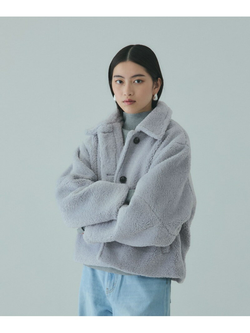 ボアコクーンスリーブブルゾン VICKY ビッキー ジャケット・アウター テーラードジャケット・ブレザー ブルー ブラック ブラウン【送料無料】[Rakuten Fashion]