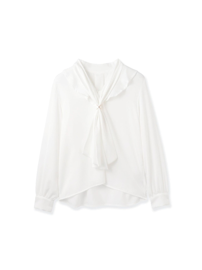 Long-Sleeved - 【SALE／10%OFF】ベネシャンVネックフリルボウタイブラウス ketty ケティ トップス シャツ・ブラウス ホワイト【RBA_E】【送料無料】[Rakuten Fashion]