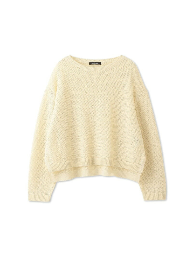 【SALE／30%OFF】ドライタッチバスケット編みニット≪手洗い可能≫ LAUTREAMONT ロートレアモン トップス ニット ネイビー イエロー ホワイト【RBA_E】【送料無料】[Rakuten Fashion] 3
