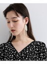 【SALE/50%OFF】ジュエルリボンピアス QUEENS COURT クイーンズコート アクセサリー・腕時計 イヤリング・イヤーカフ ブラック ホワイト【R...