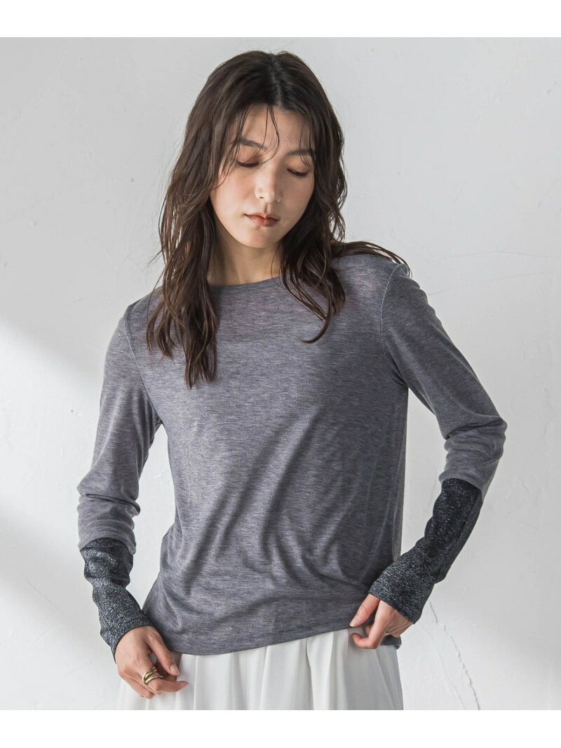 2WAYラメカフスインナー≪洗濯機で洗える≫ MAYSON GREY メイソングレイ トップス カットソー・Tシャツ グレー ホワイト【送料無料】[Rakuten Fashion]