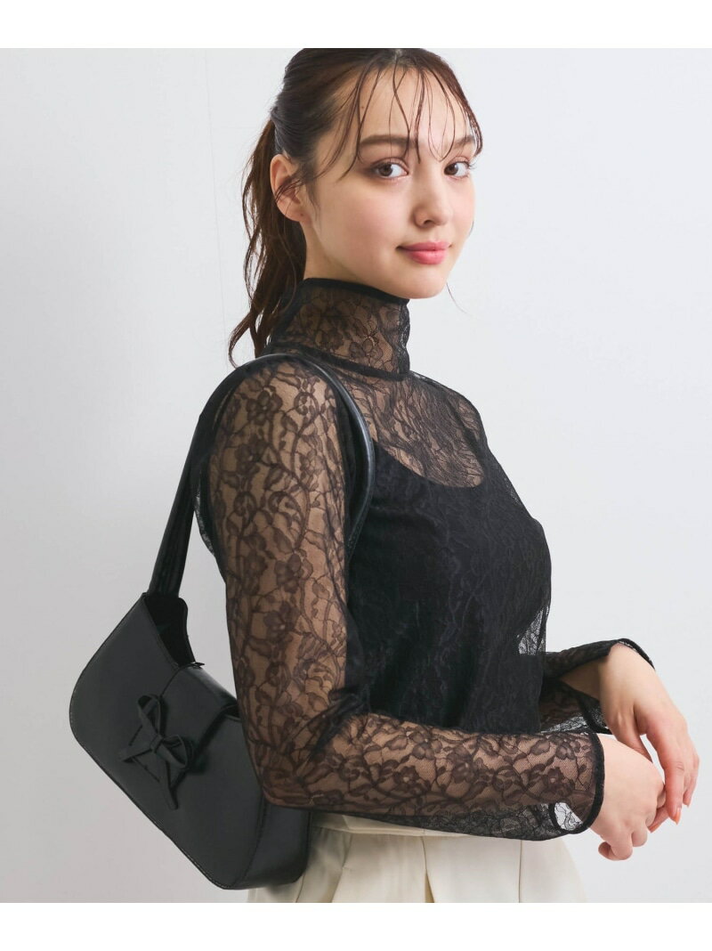 Rakuten - 【SALE／50%OFF】フラワーレースハイネックトップス≪洗濯機で洗える≫ QUEENS COURT クイーンズコート トップス カットソー・Tシャツ ホワイト ピンク ブラック【RBA_E】【送料無料】[Rakuten Fashion]