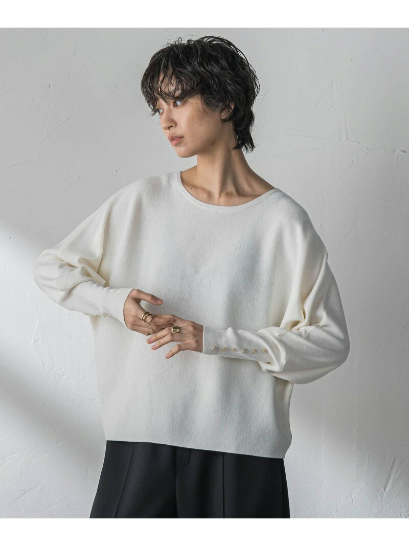 Rakuten - 【SALE／30%OFF】袖口ボタンドルマンニットプルオーバー≪手洗い可能≫ MAYSON GREY メイソングレイ トップス ニット ホワイト ブラック ピンク ブルー【RBA_E】【送料無料】[Rakuten Fashion]