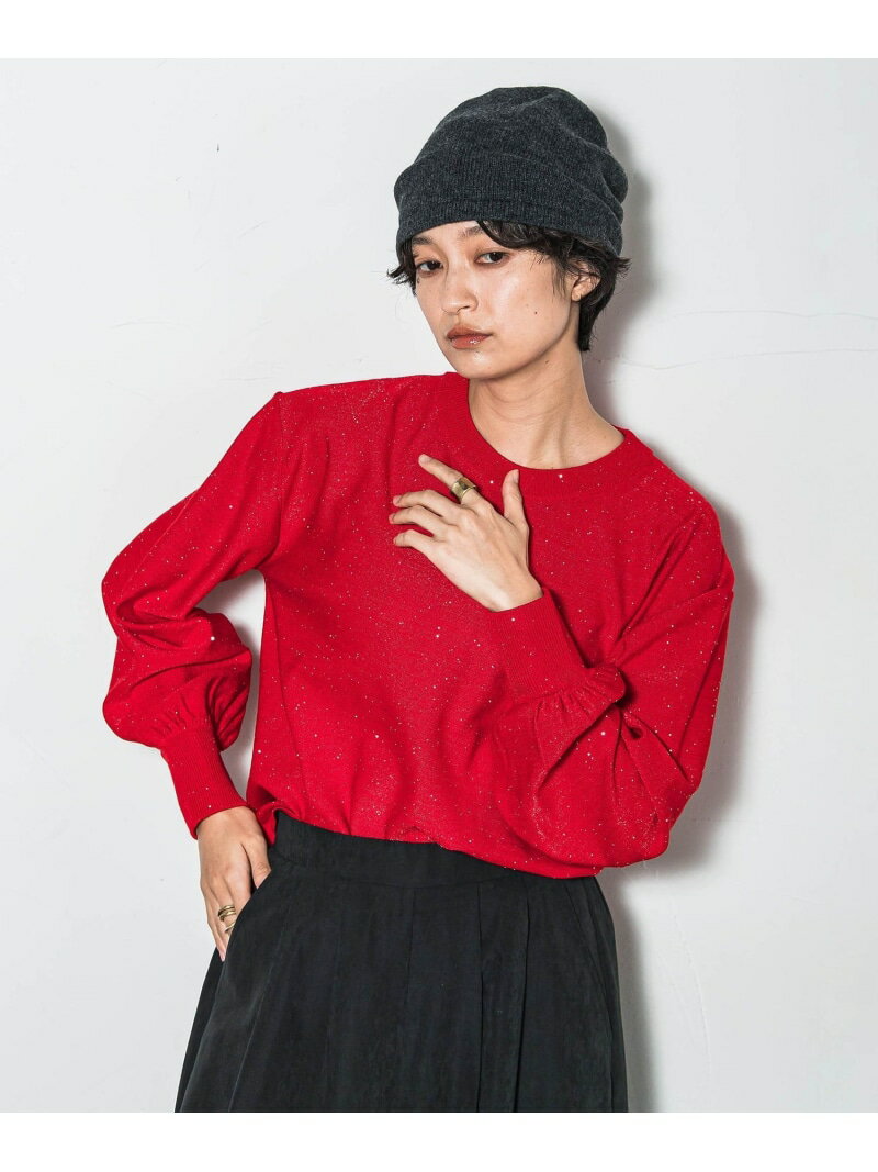 ミニスパンコールクルーネックニット≪手洗い可能≫ MAYSON GREY メイソングレイ トップス ニット ブラック グレー レッド ホワイト【送料無料】[Rakuten Fashion]