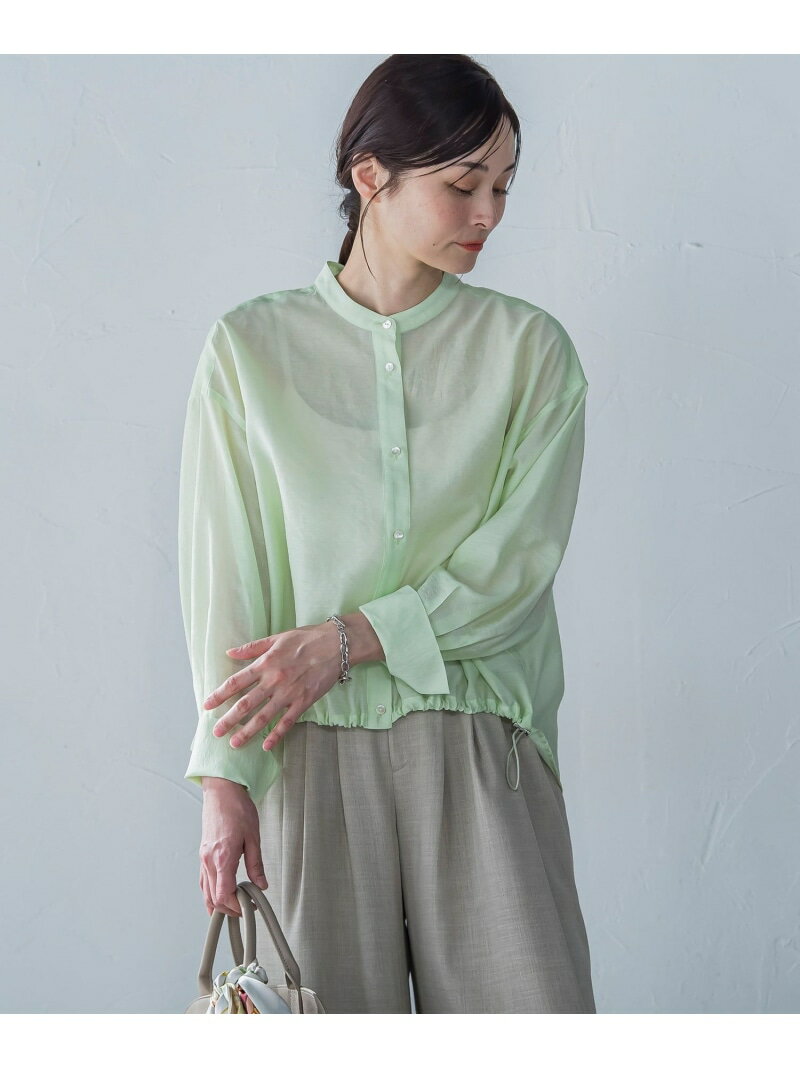 【SALE／30%OFF】シアードロストシャツ≪洗濯機で洗える≫ LAUTREAMONT ロートレアモン トップス シャツ・ブラウス グリーン ホワイト ブラック パープル【RBA_E】【送料無料】[Rakuten Fashion]