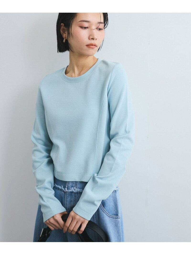デザイン切替カットプルオーバー≪洗濯機で洗える≫ VICKY ビッキー トップス カットソー・Tシャツ ブルー ホワイト ベージュ