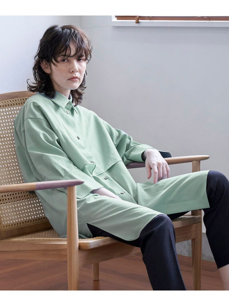 【SALE／50%OFF】タスランタンブラーECOシャツ≪洗濯機で洗える≫ la.f... ラ・エフ トップス シャツ・ブラウス ブラウン ブラック カーキグリーン ベージュ【RBA_E】【送料無料】[Rakuten Fashion]