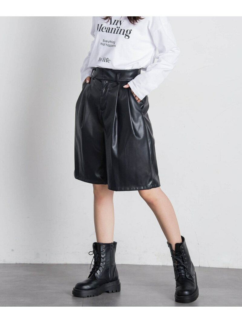 Rakuten - 【SALE／50%OFF】合皮ハーフパンツ≪手洗い可能≫ VICKY ビッキー パンツ その他のパンツ グレー ベージュ ブラック【RBA_E】【送料無料】[Rakuten Fashion]