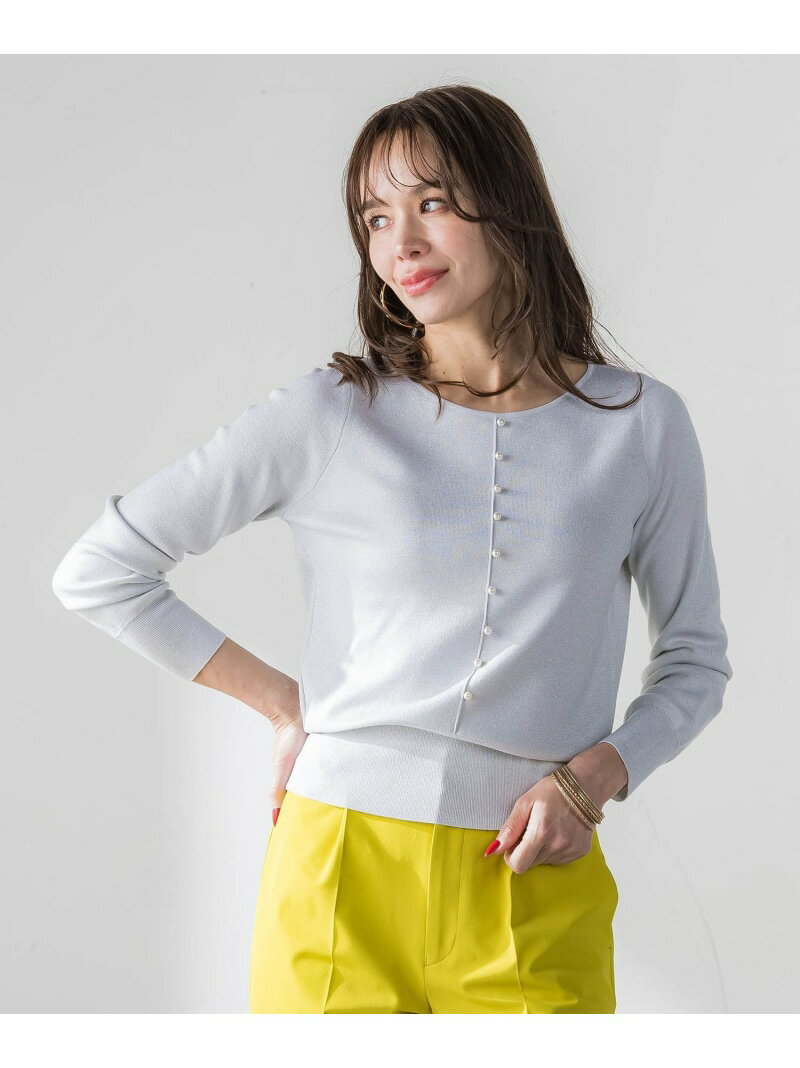 Rakuten - 【SALE／40%OFF】【新色追加】BRISBANE前後2WAYパールニット Viaggio Blu ビアッジョブルー トップス ニット ネイビー グリーン シルバー ブルー パープル ブラック ピンク ホワイト【RBA_E】【送料無料】[Rakuten Fashion]