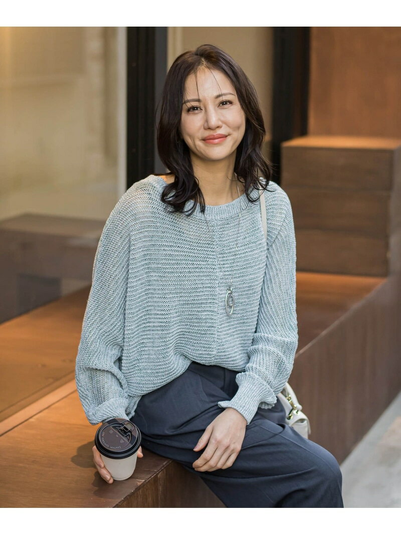 HANNONドルマンニット≪手洗い≫ LAUTREAMONT ロートレアモン トップス ニット ブラウン ブルー ピンク【送料無料】[Rakuten Fashion]