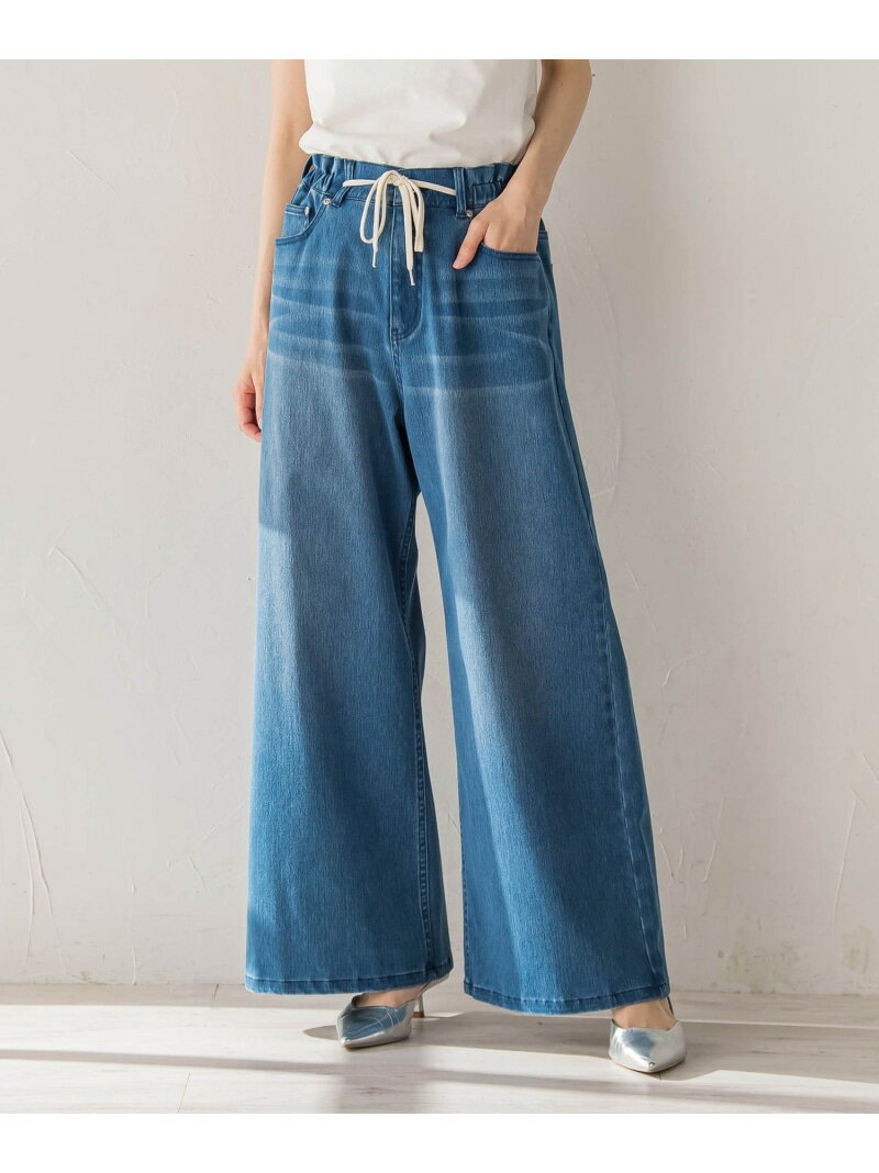 ジャージデニムパンツ Droite lautreamont ドロワット・ロートレアモン パンツ その他のパンツ ブラック ブルー