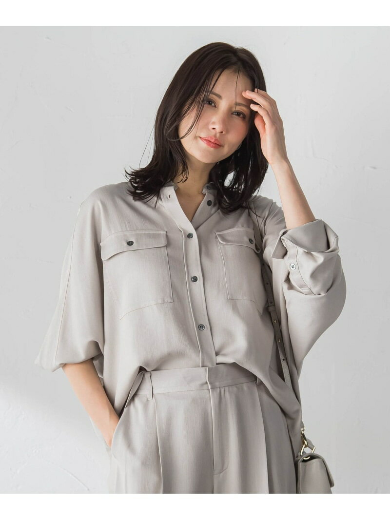 Beauty Denimブラウス≪洗濯機で洗える≫ LAUTREAMONT ロートレアモン トップス シャツ・ブラウス ネイビー ベージュ【送料無料】[Rakuten Fashion]