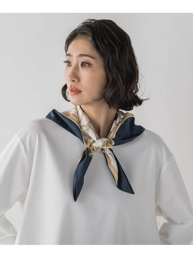 タッセル柄スカーフ la.f... ラ・エフ ファッション雑貨 マフラー・ストール・ネックウォーマー ネイビー ピンク【送料無料】[Rakuten Fashion]