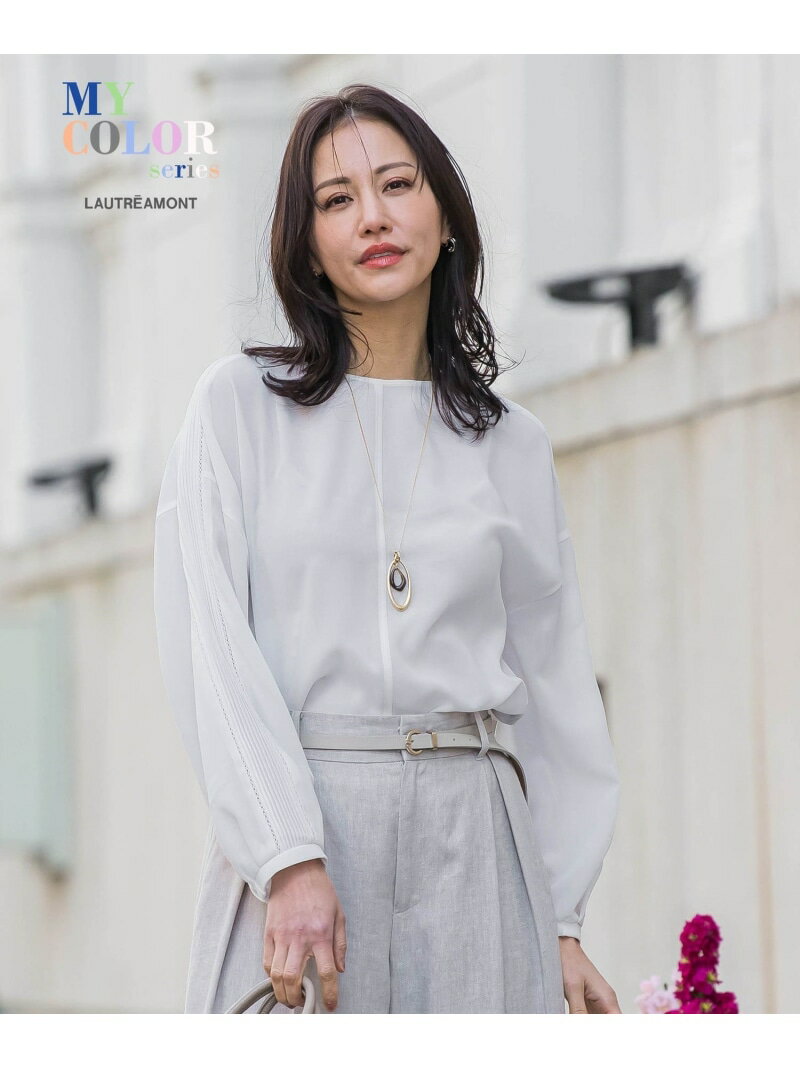 Rakuten - 【SALE／30%OFF】フィネスボイルブラウス LAUTREAMONT ロートレアモン トップス シャツ・ブラウス ホワイト グリーン グレー【RBA_E】【送料無料】[Rakuten Fashion]
