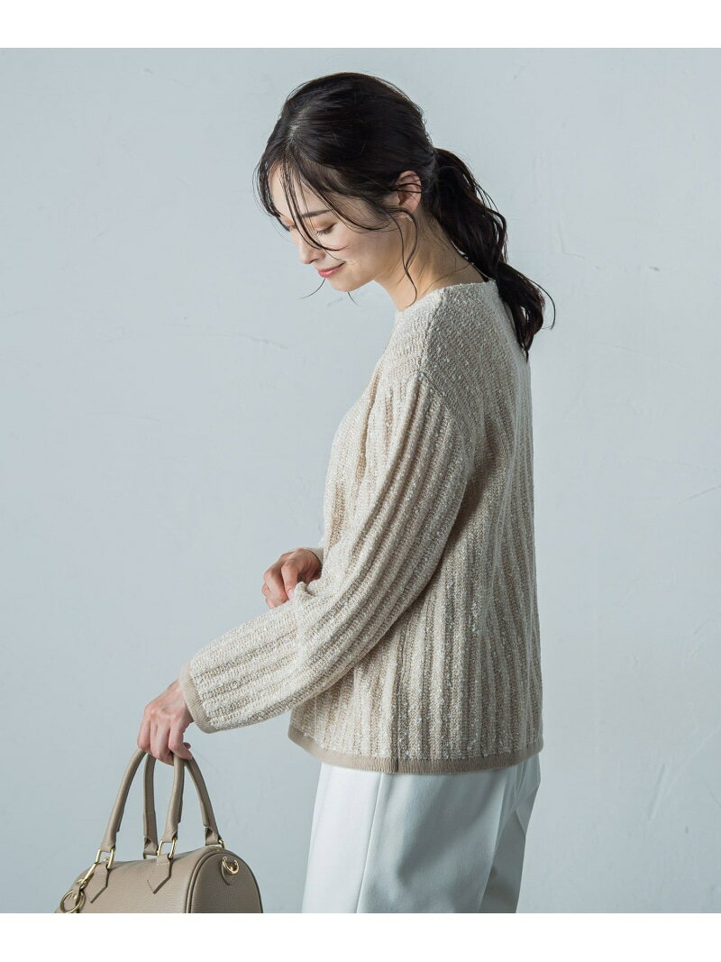 【SALE／50%OFF】ネップツィードプルオーバー≪手洗い可能≫ LAUTREAMONT ロートレアモン トップス ニット ブラック ベージュ ホワイト【RBA_E】【送料無料】[Rakuten Fashion]