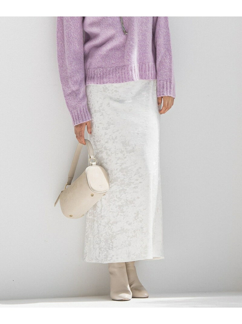 スノーベロアクラッシュスカート LAUTREAMONT ロートレアモン スカート その他のスカート ホワイト【送料無料】[Rakuten Fashion]