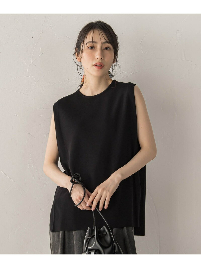 Rakuten - ミラノリブタックニットチュニック Droite lautreamont ドロワット・ロートレアモン トップス ニット ベージュ オレンジ ブラック【送料無料】[Rakuten Fashion]