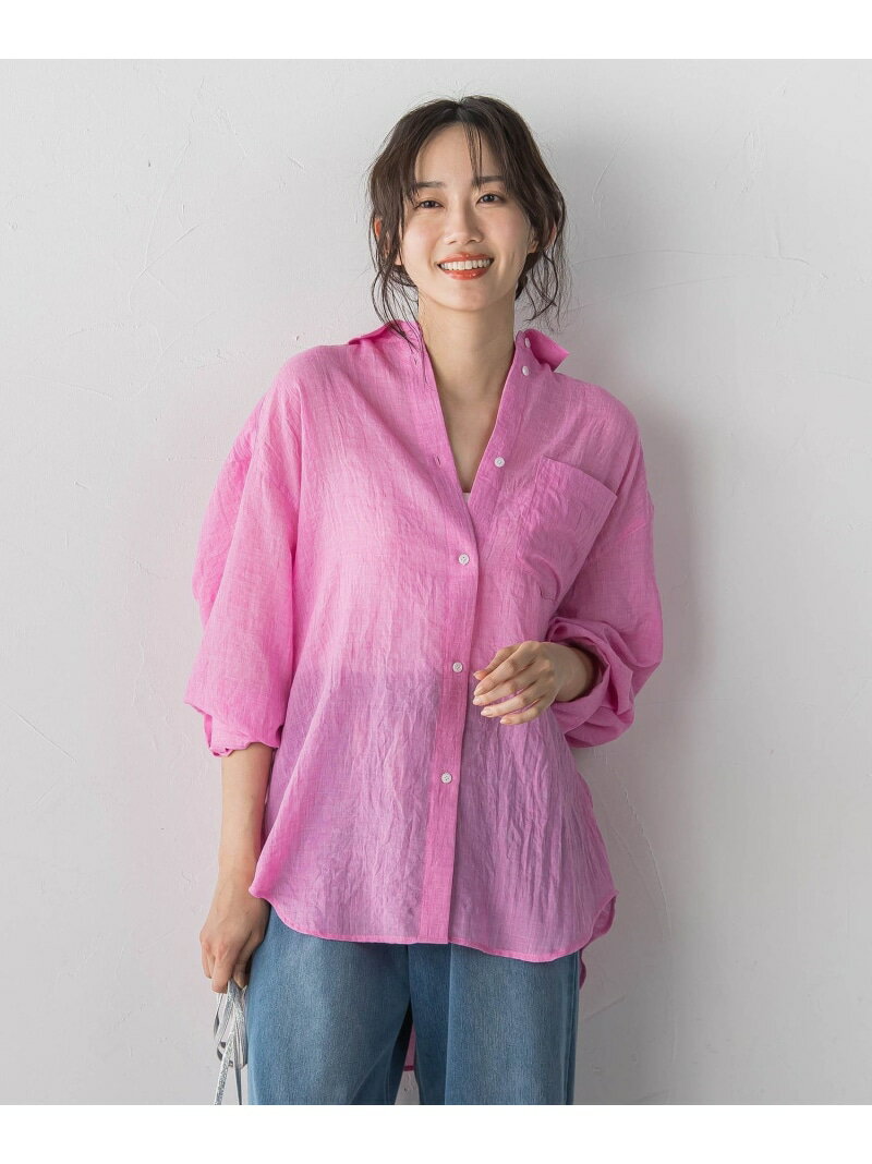 Rakuten - 【SALE／10%OFF】ボイルシャンブレーシャツ Droite lautreamont ドロワット・ロートレアモン トップス シャツ・ブラウス イエロー ブラウン ピンク【RBA_E】【送料無料】[Rakuten Fashion]