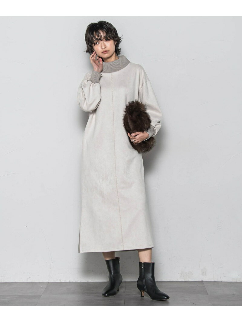 【SALE/10%OFF】【WEB限定】スウェード*リブモックネックワンピース≪手洗い可能≫ MAYSON GREY メイソングレイ ワンピース・ドレス ワンピ...