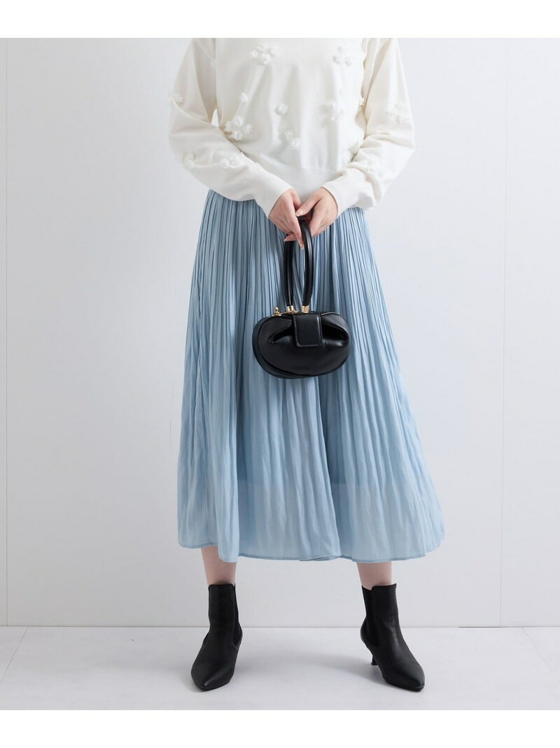 【SALE／30%OFF】ナイルサテンプリーツスカート≪手洗い可能≫ QUEENS COURT クイーンズコート スカート その他のスカート ネイビー ベージュ ブルー【RBA_E】【送料無料】[Rakuten Fashion]