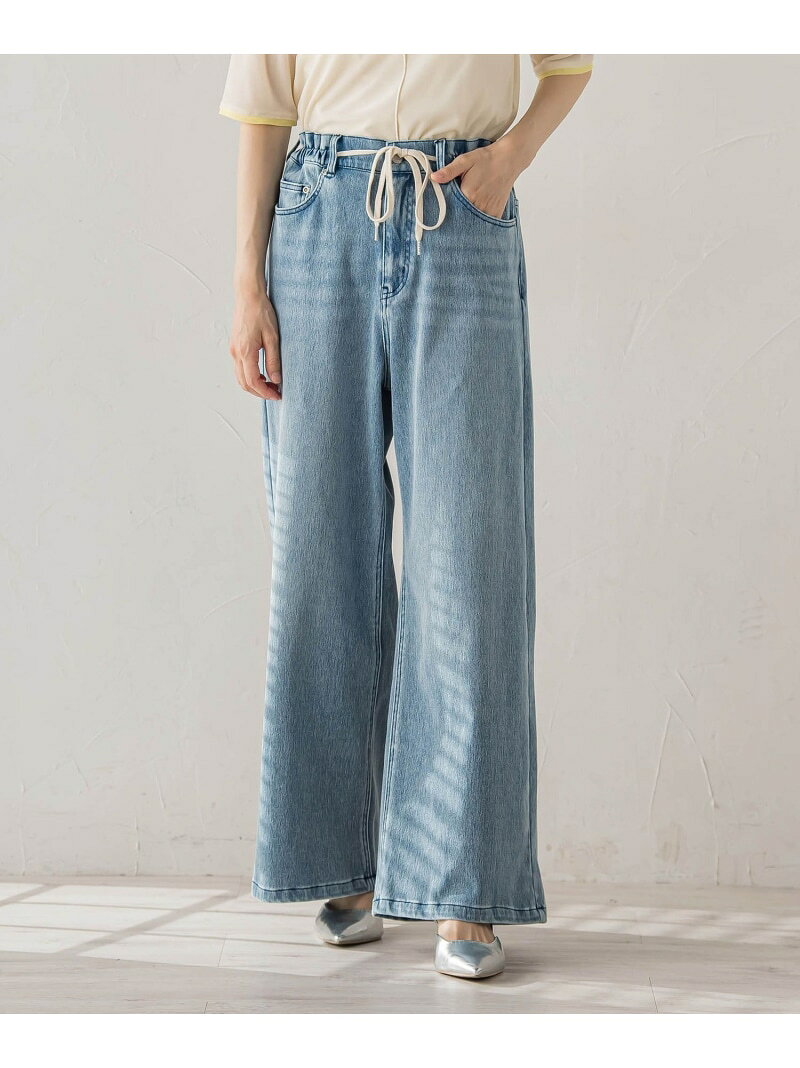 【SALE／10%OFF】ジャージデニムパンツ Droite lautreamont ドロワット・ロートレアモン パンツ その他のパンツ ブルー【RBA_E】【送料無料】[Rakuten Fashion]