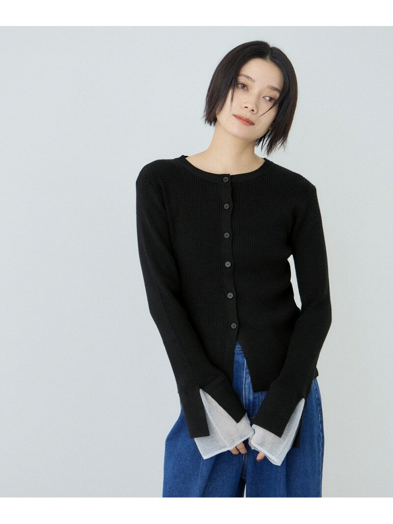 クールクールレイヤードフレア袖CD VICKY ビッキー トップス ニット ブラック ブラウン【送料無料】[Rakuten Fashion]