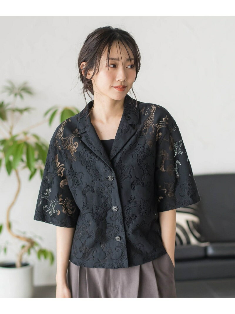 Rakuten - PAISLEY COTTON LACEブラウス Droite lautreamont ドロワット・ロートレアモン トップス シャツ・ブラウス ホワイト ブラック【送料無料】[Rakuten Fashion]