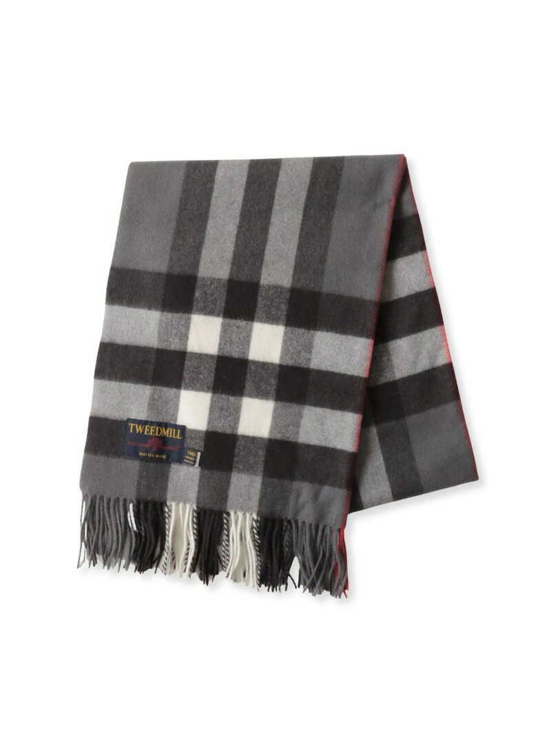【TWEEDMILL】チェックマフラー la.f... ラ・エフ ファッション雑貨 マフラー・ストール・ネックウォーマー グレー グリーン レッド ベージュ ブラウン パープル【送料無料】[Rakuten Fashion]