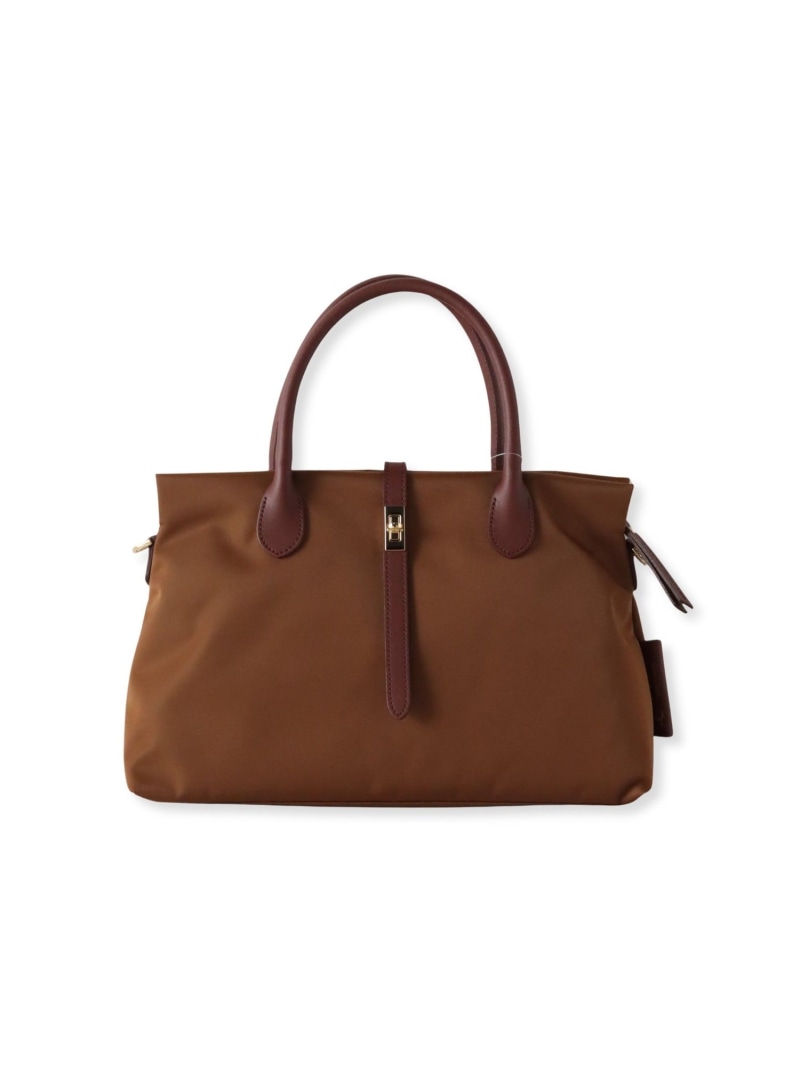 【VIOLAd'ORO】ターンロック付きナイロントートバッグ la.f... ラ・エフ バッグ その他のバッグ ベージュ ブラウン【送料無料】[Rakuten Fashion]