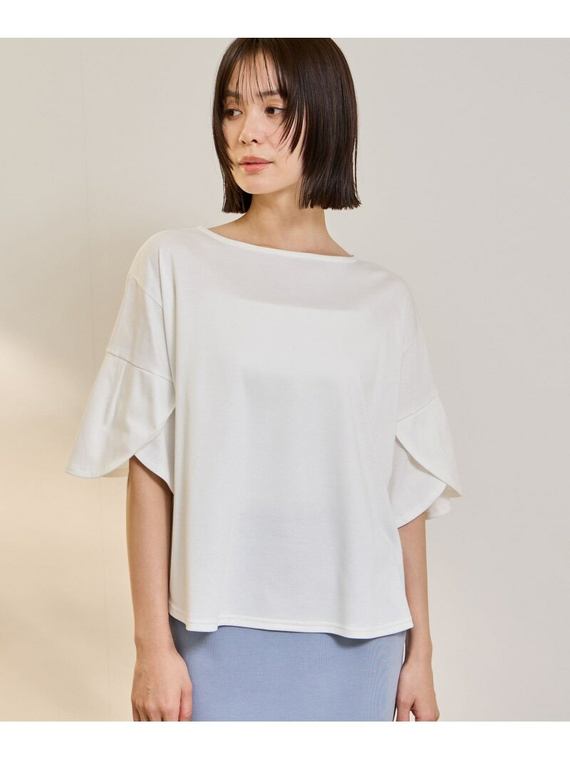Rakuten - 【涼.軽やかに.】デザイン袖Tシャツ ketty ケティ トップス カットソー・Tシャツ ホワイト ブラック【送料無料】[Rakuten Fashion]