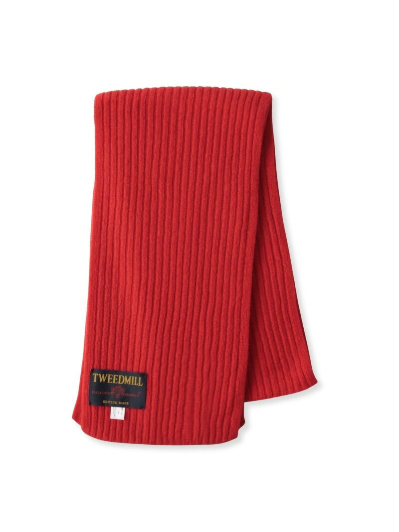 【TWEEDMILL】ラムウールマフラー la.f... ラ・エフ ファッション雑貨 マフラー・ストール・ネックウォーマー グレー ホワイト レッド【送料無料】[Rakuten Fashion]