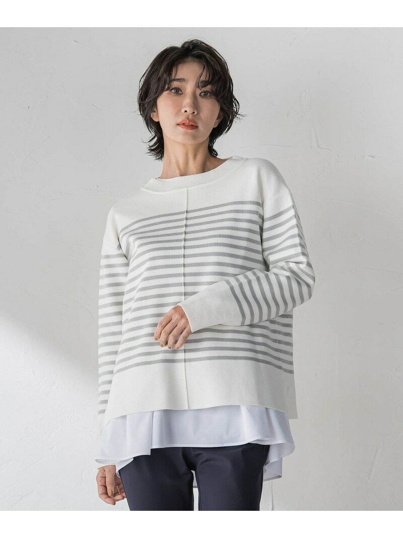 【SALE／30%OFF】【大きいサイズ】"マシュマロタッチ"トーンアップニット la.f... ラ・エフ トップス ニット ホワイト ベージュ ピンク ブルー【RBA_E】【送料無料】[Rakuten Fashion] javaonline-10014493 JAVA ONLINE サンプル画像3
