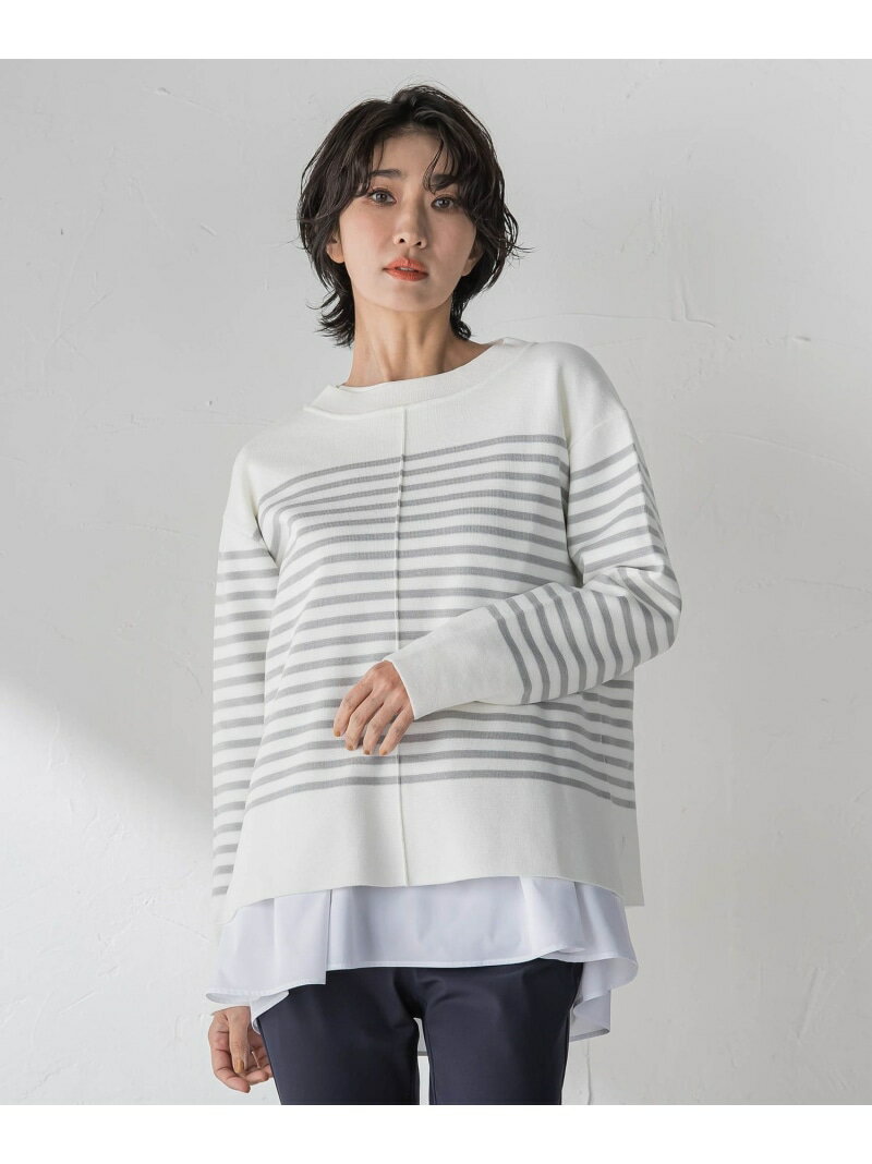 "即着"トーンアップニット la.f... ラ・エフ トップス ニット ベージュ ピンク ブルー ホワイト【送料無料】[Rakuten Fashion]