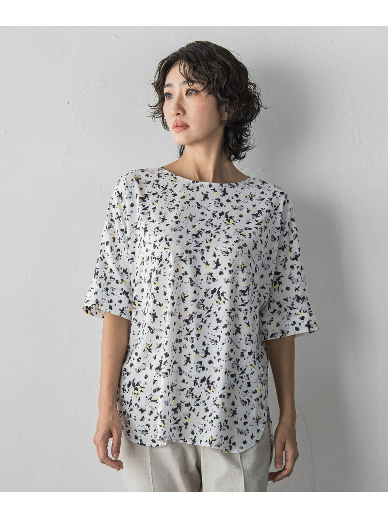 Rakuten - 【SALE／10%OFF】幾何柄ブラウス la.f... ラ・エフ トップス シャツ・ブラウス ホワイト【RBA_E】【送料無料】[Rakuten Fashion]
