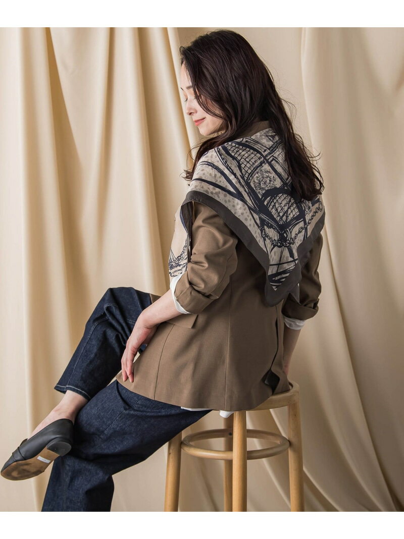 【SALE／30%OFF】馬車柄スクエアシルクスカーフ LAUTREAMONT ロートレアモン ファッション雑貨 マフラー・ストール・ネックウォーマー ベージュ【RBA_E】【送料無料】[Rakuten Fashion]