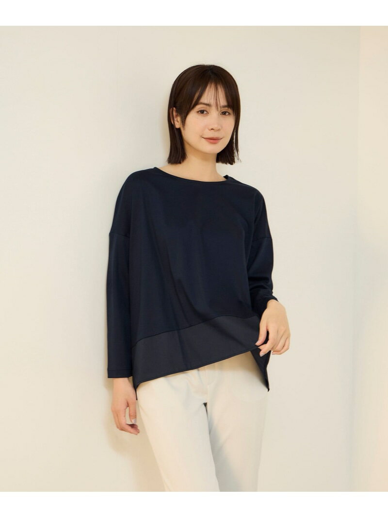Rakuten - 【SALE／15%OFF】【機能するミニマル服】異素材プルオーバー ketty ケティ トップス カットソー・Tシャツ ホワイト ネイビー ブラック【RBA_E】【送料無料】[Rakuten Fashion]