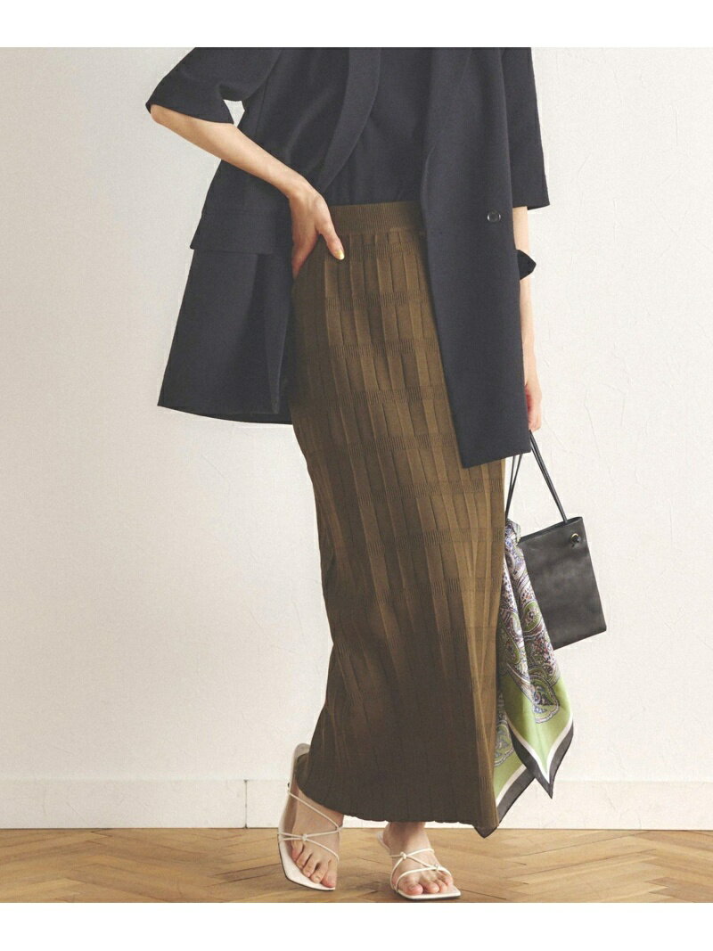 Rakuten - 【SALE／50%OFF】ニットタイトスカート≪手洗い可能≫ Droite lautreamont ドロワット・ロートレアモン スカート ロング・マキシスカート カーキグリーン ブラック【RBA_E】【送料無料】[Rakuten Fashion]