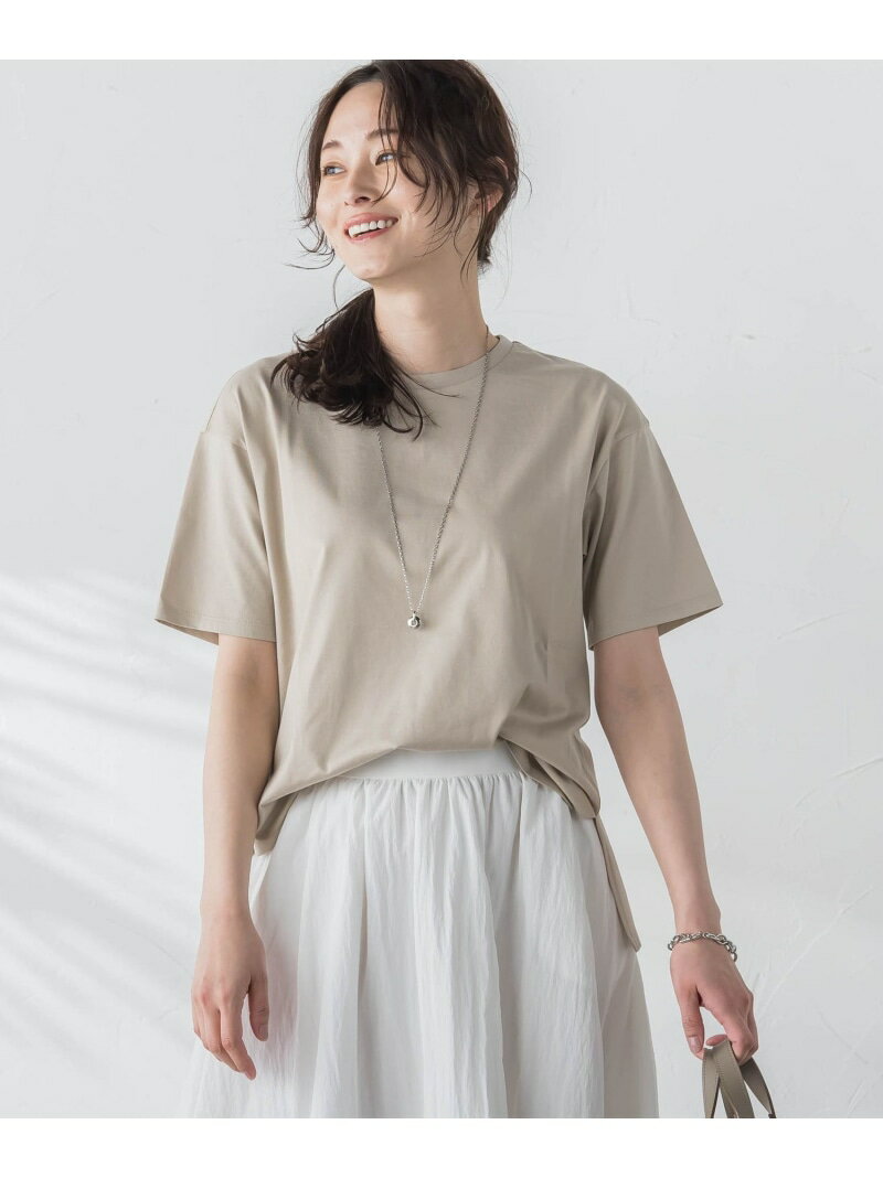 【SALE／30%OFF】【WEB限定】【3サイズ】コットン半袖カットソー≪洗える/接触冷感≫ LAUTREAMONT ロートレアモン トップス カットソー・Tシャツ パープル ホワイト グレー ネイビー ブラック ベージュ グリーン ブルー レッド【RBA_E】【送料無料】[Rakuten Fashion]