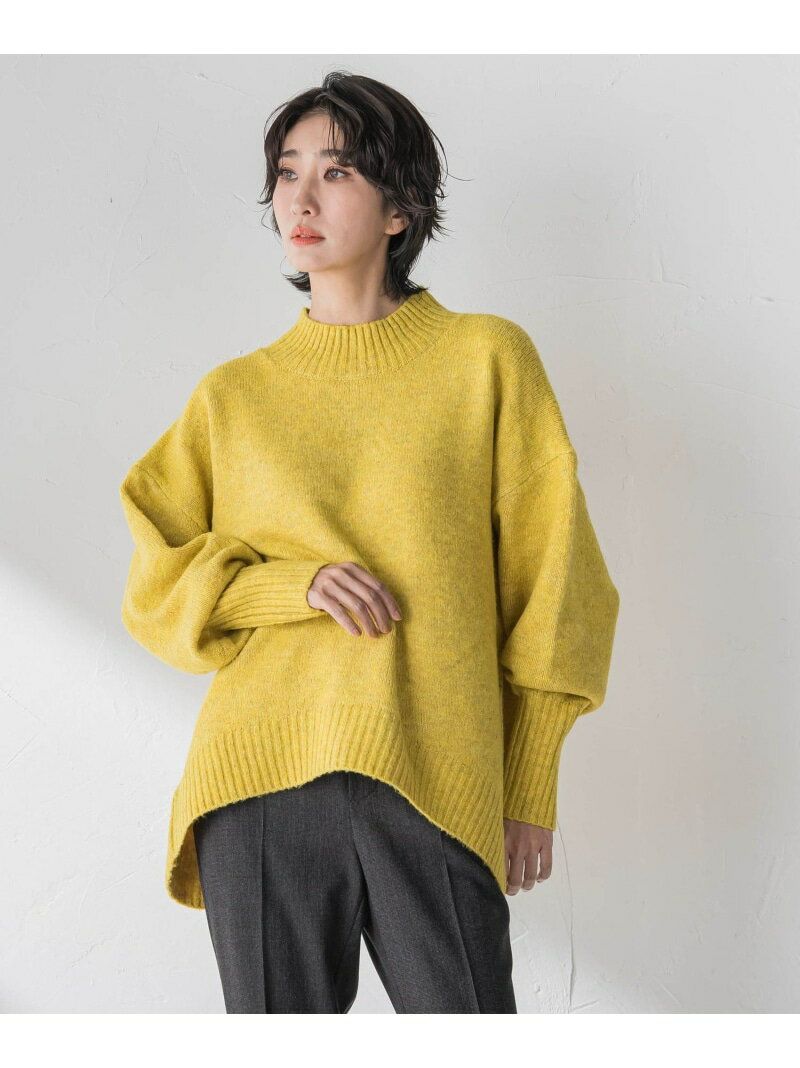 【SALE／5%OFF】【WEB限定】"毎日頼れる"ゆったりモックネックニット la.f... ラ・エフ トップス ニット ブラウン グレー レッド イエロー【RBA_E】【送料無料】[Rakuten Fashion]