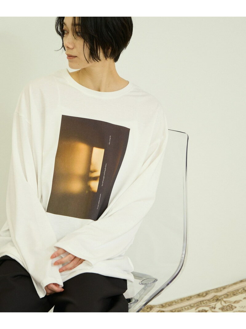 アソートフォトロングTシャツ VICKY ビッキー トップス カットソー・Tシャツ ホワイト【送料無料】[Rakuten Fashion]