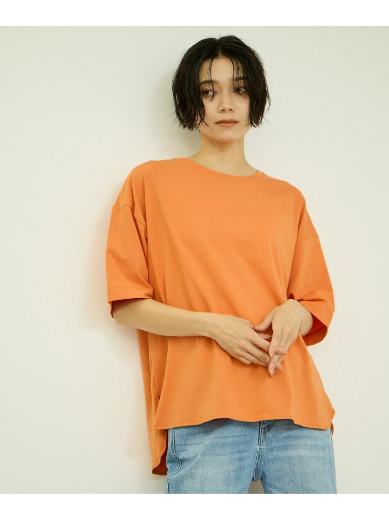 Rakuten - ひんやりオーバーサイズTシャツ VICKY ビッキー トップス カットソー・Tシャツ ホワイト ブラック ブルー オレンジ【送料無料】[Rakuten Fashion]