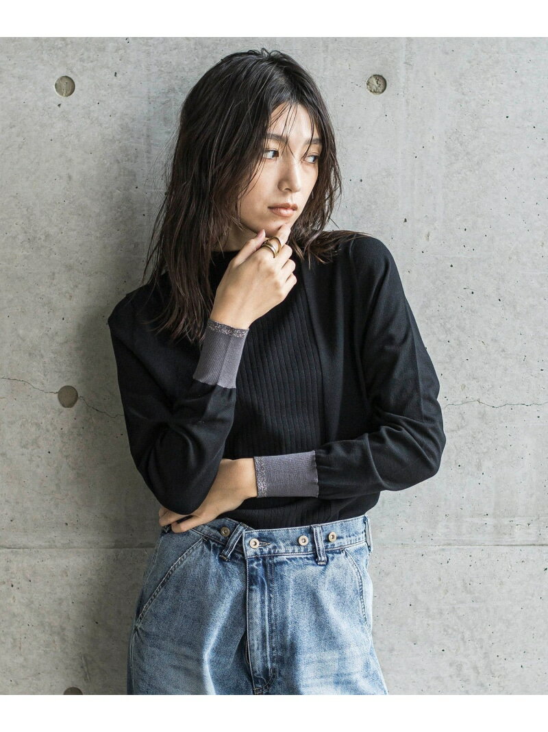 ボトルネック配色ニットプルオーバー≪手洗い可能≫ MAYSON GREY メイソングレイ トップス ニット グリーン ホワイト グレー ブラック【送料無料】[Rakuten Fashion]