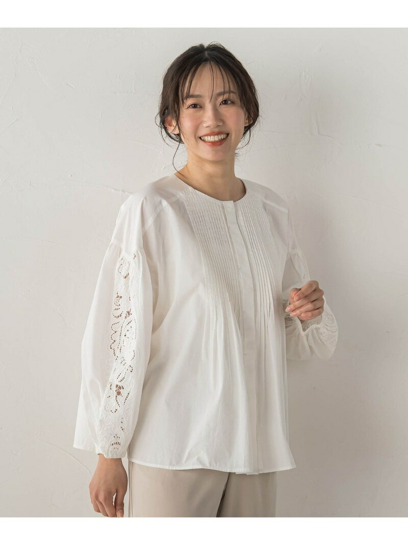 【SALE／10%OFF】フラワーエンブロイダリーブラウス Droite lautreamont ドロワット・ロートレアモン トップス シャツ・ブラウス ブラック ホワイト【RBA_E】【送料無料】[Rakuten Fashion]